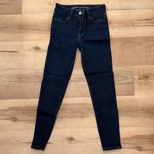American Eagle Outfitters Women's Dark Blue Skinny Jeans